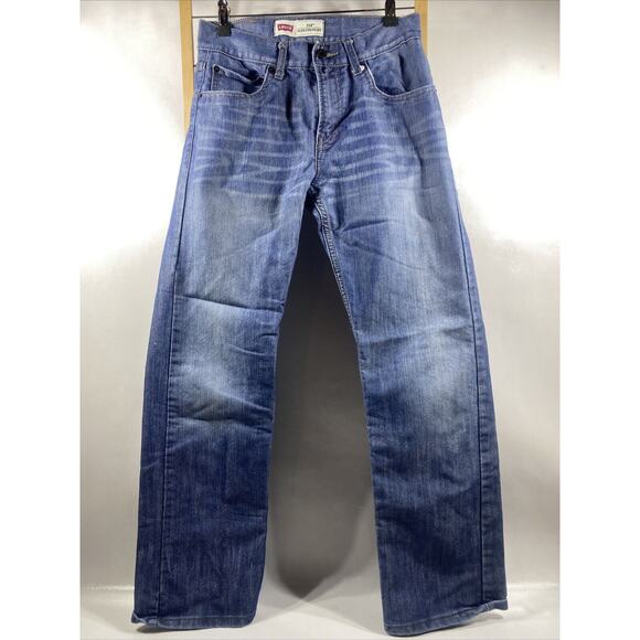 Levi's 514 Slim Straight Red Tab Medium Wash Blue Jeans Men's 28x28 - Picture 1 of 5